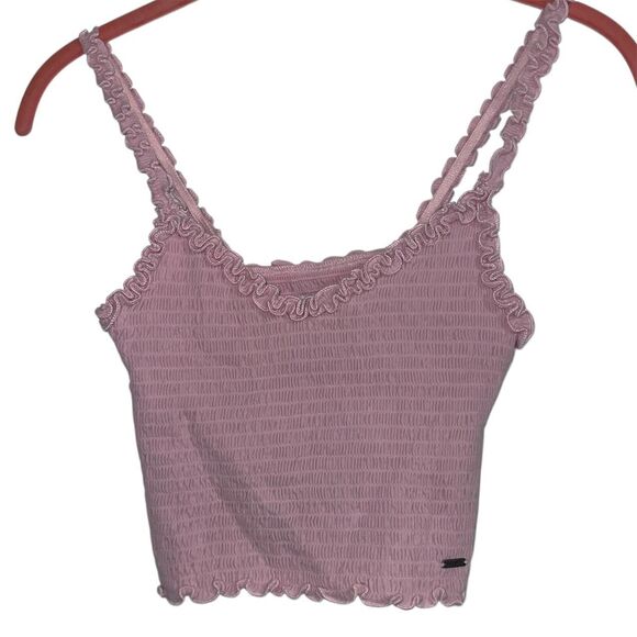 Hollister Tops - Hollister Co Women's Pink Crop-top Size Small Ruched